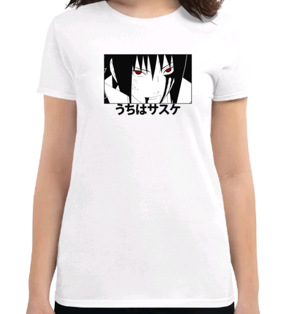 Camiseta masculina Sasuke preta, Naruto